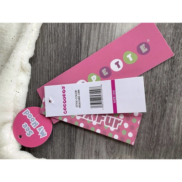 Wippette Kids Faux Fur Girls Zip Up Unicorn Sparkly Jacket Size 12 Months/white. - Picture 13 of 16